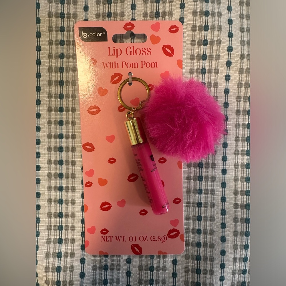 Lip gloss with Pom Pom